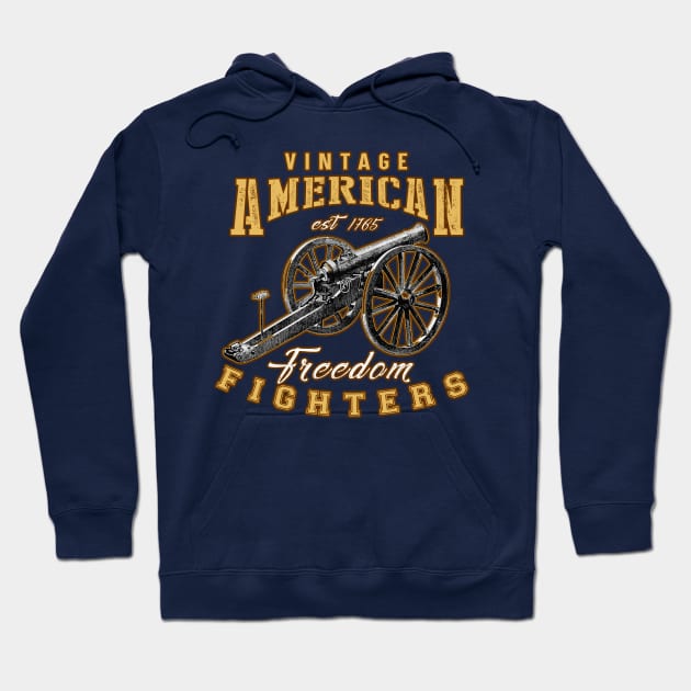 Vintage America Freedom Fighthers Hoodie by BE MY GUEST MARKETING LLC